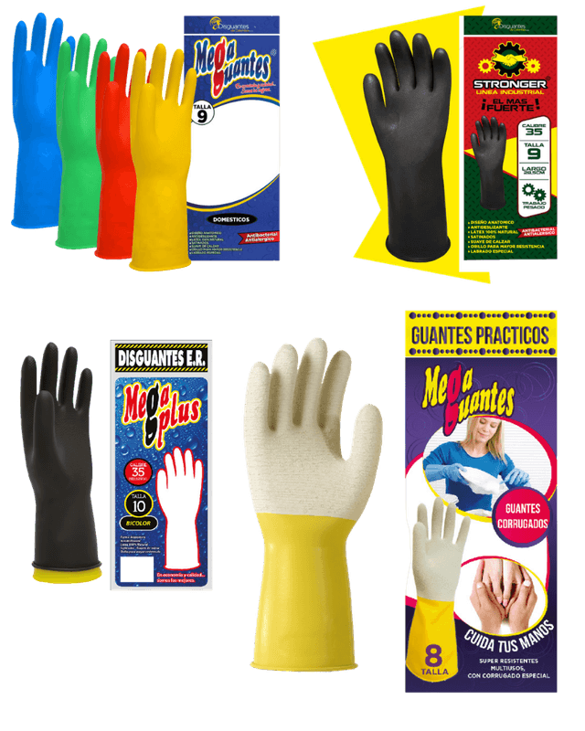 Guantes industriales de látex natural imagen 1